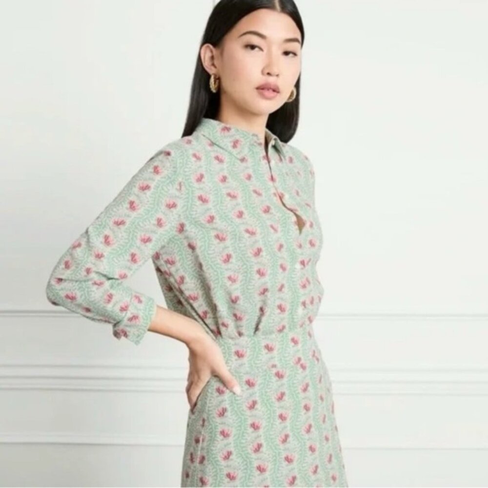 Hill House James Button Up Shirt in Trailing Vines